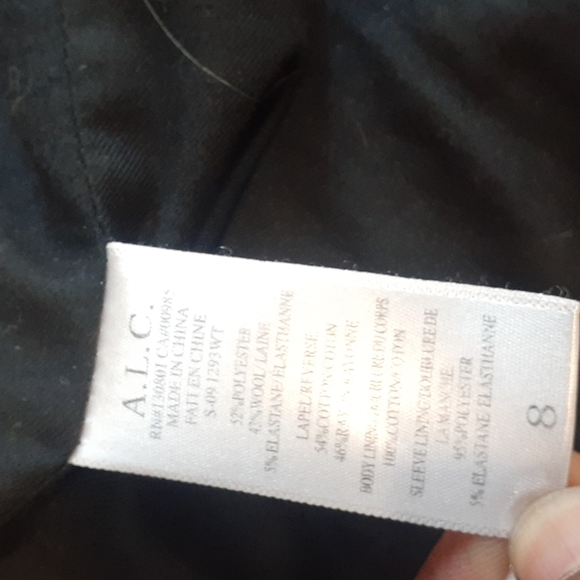ALC Eddie black blazer Size 8 - Picture 12 of 16